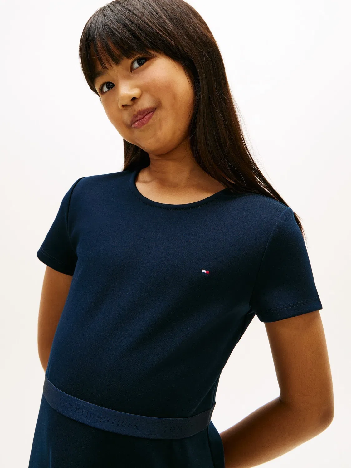 Платье-трапеция Essential Short Sleeve Skater Tommy Hilfiger, синий — фото 4