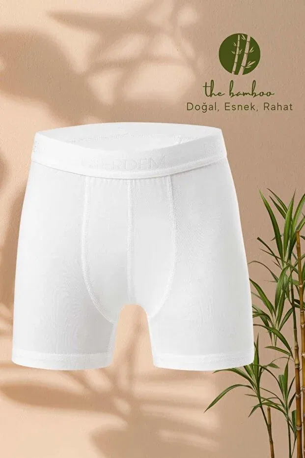 Детские боксеры для мальчиков из бамбука Basics Erdem Iç Giyim, White — фото 3