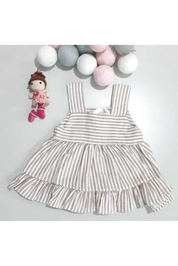 Детское платье для девочек с принтом Sönmez Baby, Beige