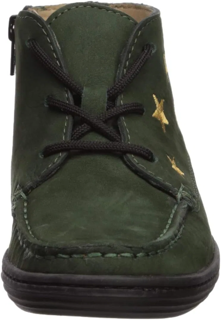 Детские ботинки из натуральной кожи с вышивкой в виде звезды Marc Joseph New York, Forest Green Nubuck — фото 2