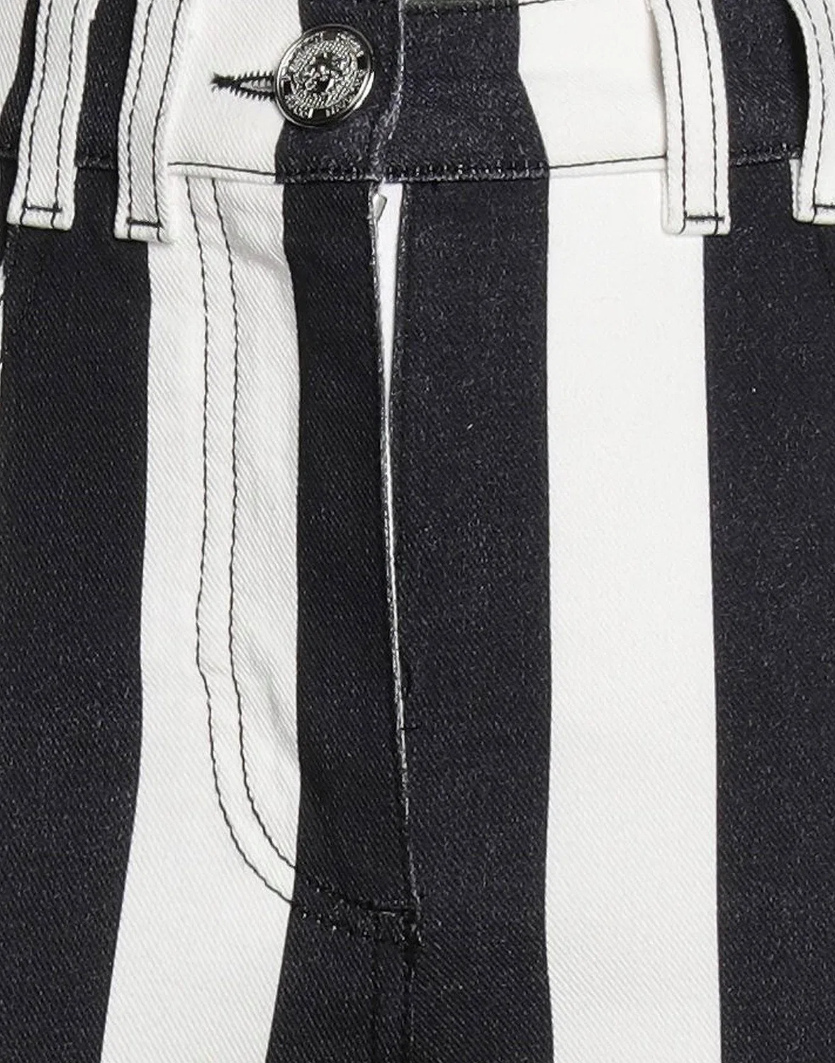 Женские джинсы скинни с высокой талией Balmain, черный — фото 4