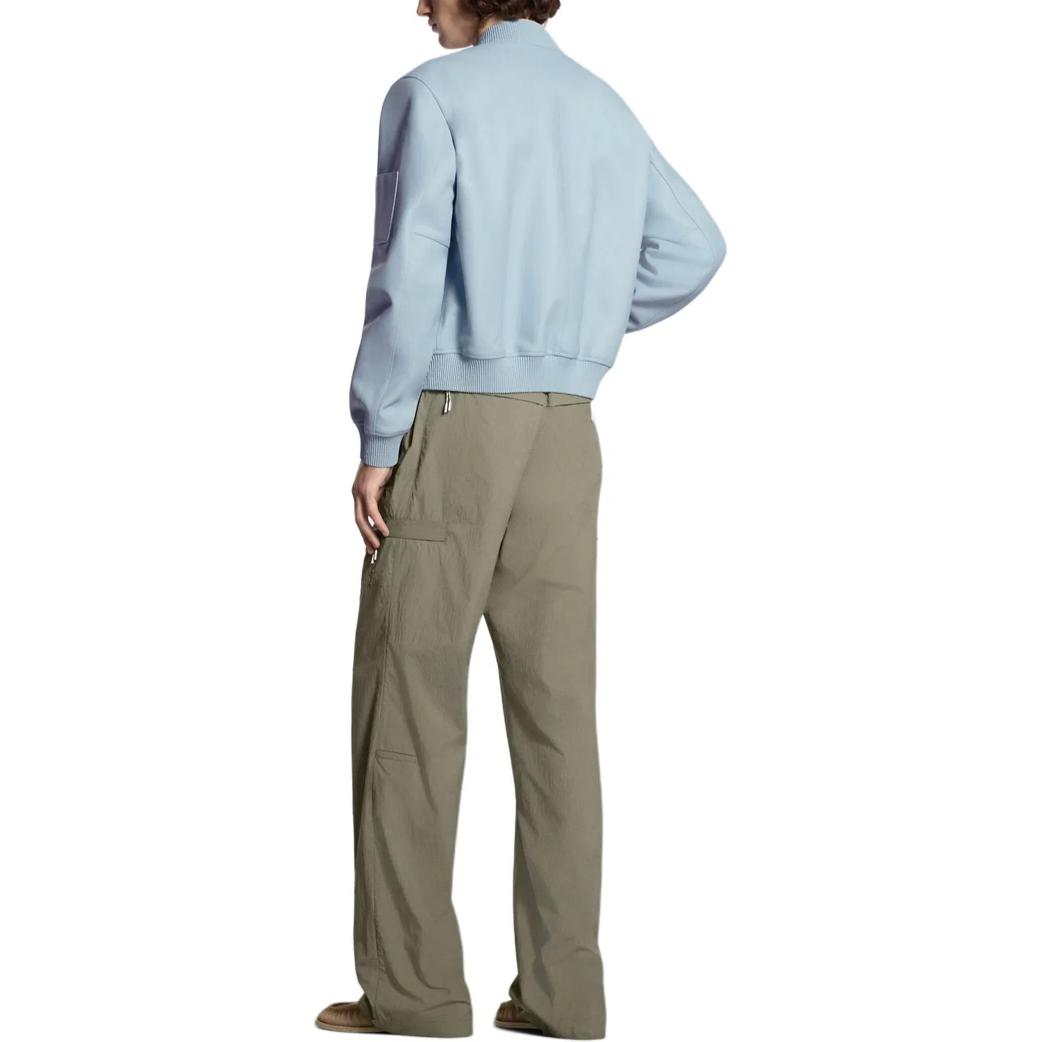 Мужская куртка из кожи с длинным рукавом LOUIS VUITTON x Pharrell Williams SS26, Light Blue — фото 4