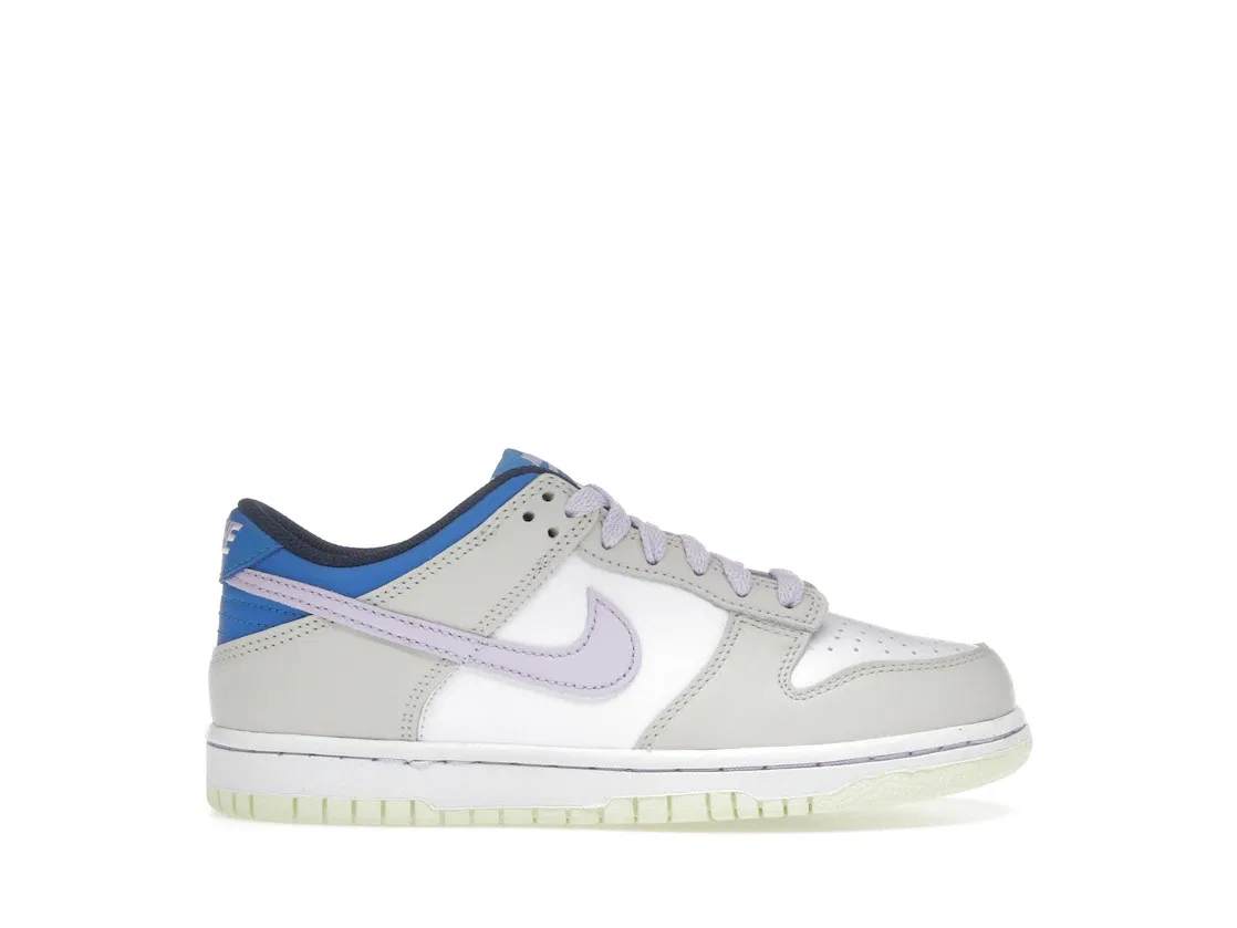 Детские кроссовки Nike Dunk Low, Light Orewood Brown/White/Light Photo Blue/Lilac Bloom
