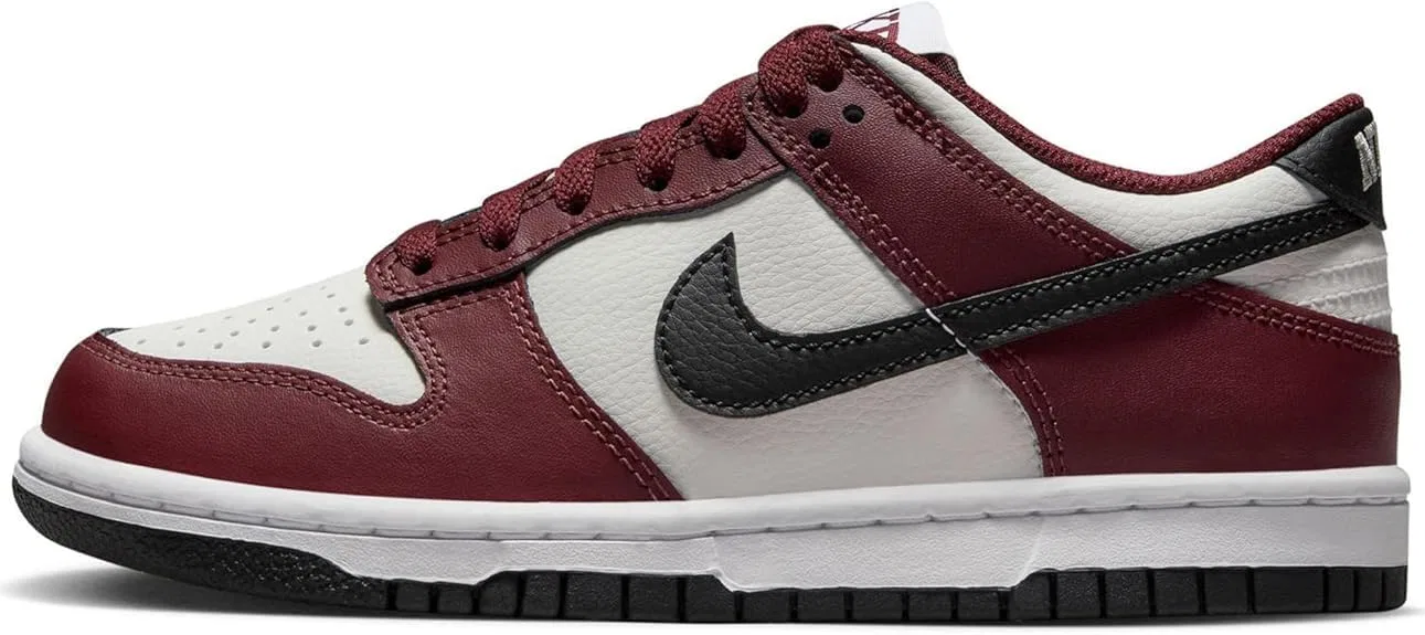 Детские кроссовки для мальчиков с принтом Dunk Low Gs NIKE, White Red Brick