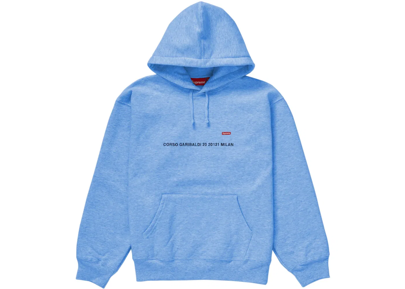 Мужская худи с капюшоном Supreme Sweatshirt (Milan Shop), Pale Blue