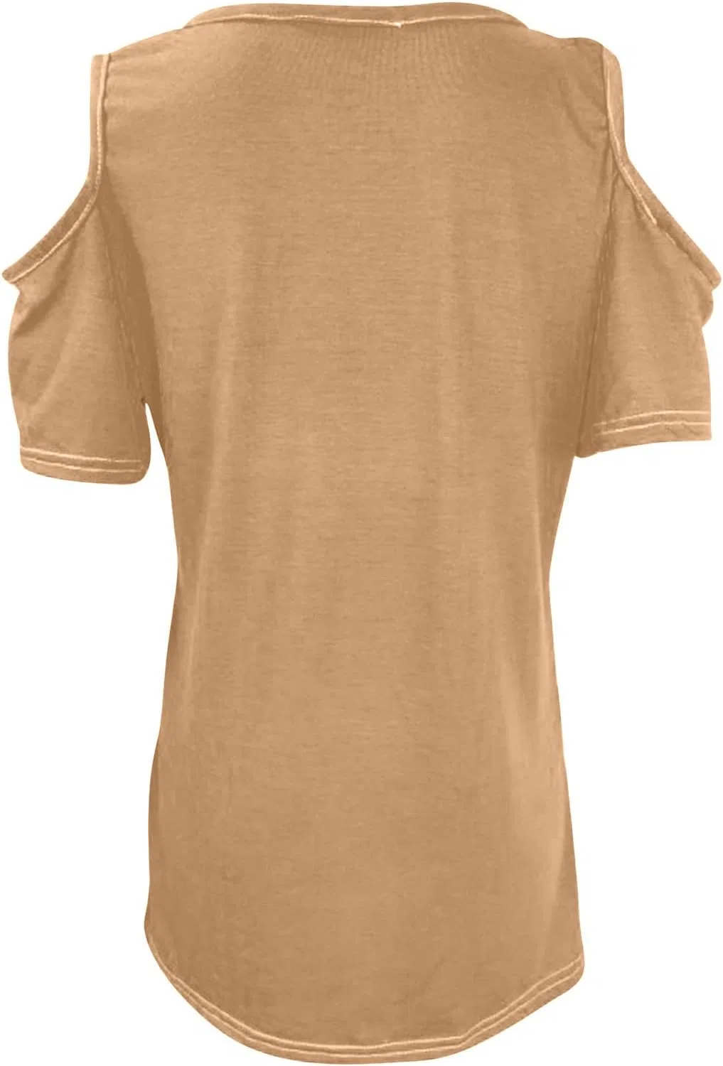 Женская офф-плеч футболка Crew Neck, Khaki — фото 4