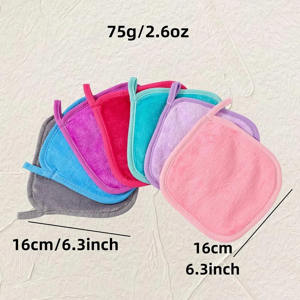 Салфетки для снятия макияжа микроволоконные, FSSTUD, 7 шт, 16x16 см, Multicoloured — фото 2
