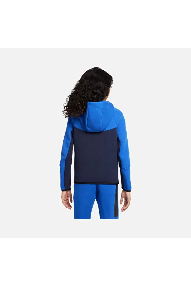 Детское худи для девочек с капюшоном, на молнии, Nike, Blue — фото 2