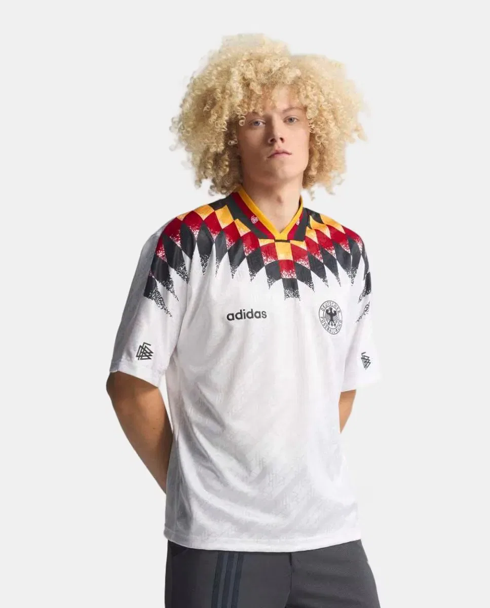 Мужская футболка ретро-дизайна Alemania Retro 1994 adidas, Blanco