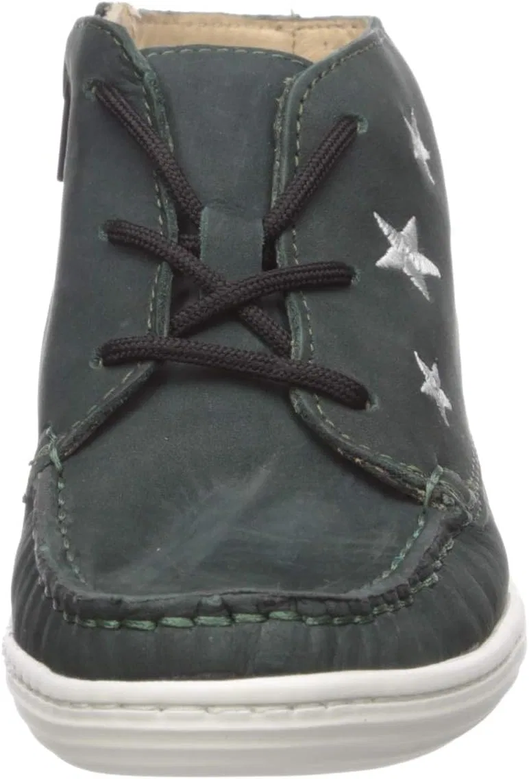 Детские ботинки для девочек с вышивкой-звездой Marc Joseph New York, Emerald Green Nubuck — фото 2