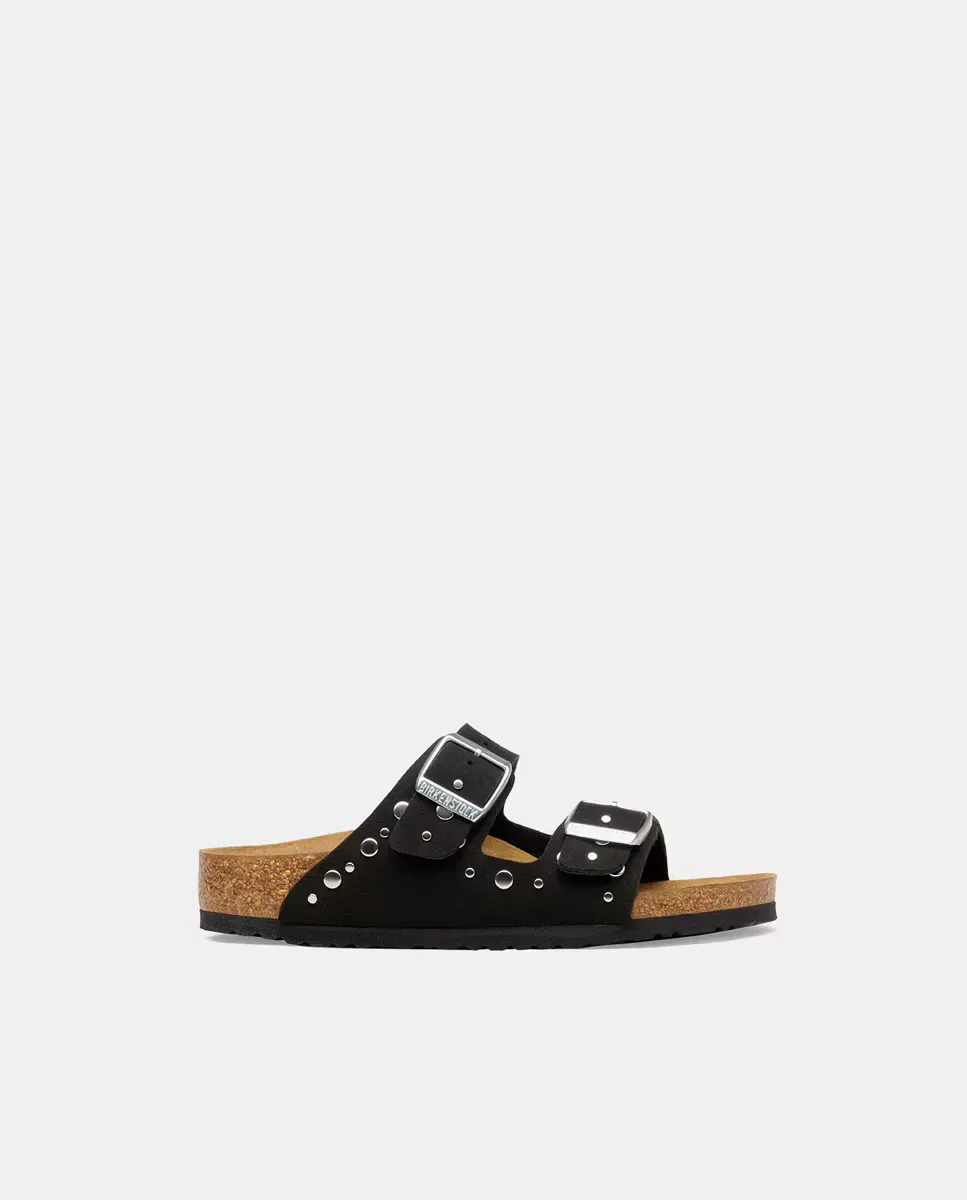 Детская сандалия для девочек с металлическими заклепками Arizona Birkenstock, Negro