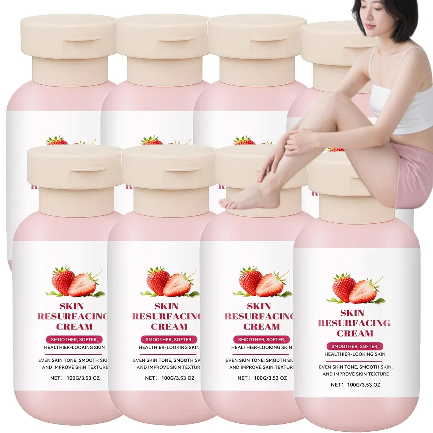 Крем для тела Strawberry Skin Treatment XINRAN, 8 шт, 100 г