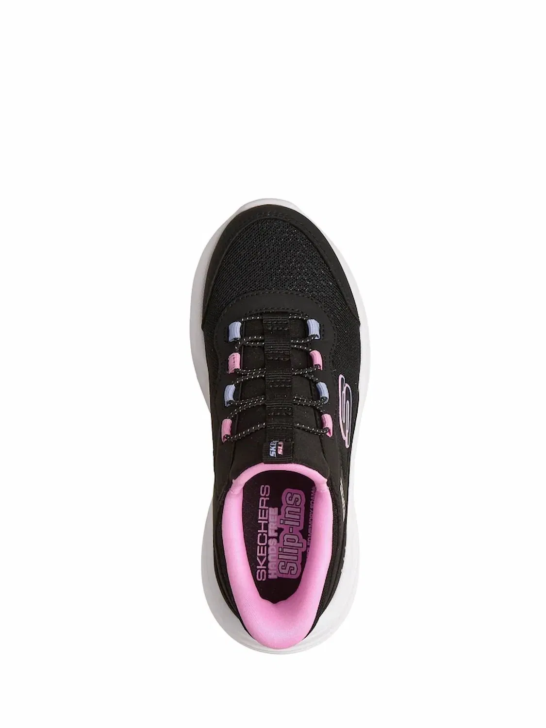 Детские кроссовки без шнуровки с круглым мысом Bounder Pro Skechers, черный — фото 2