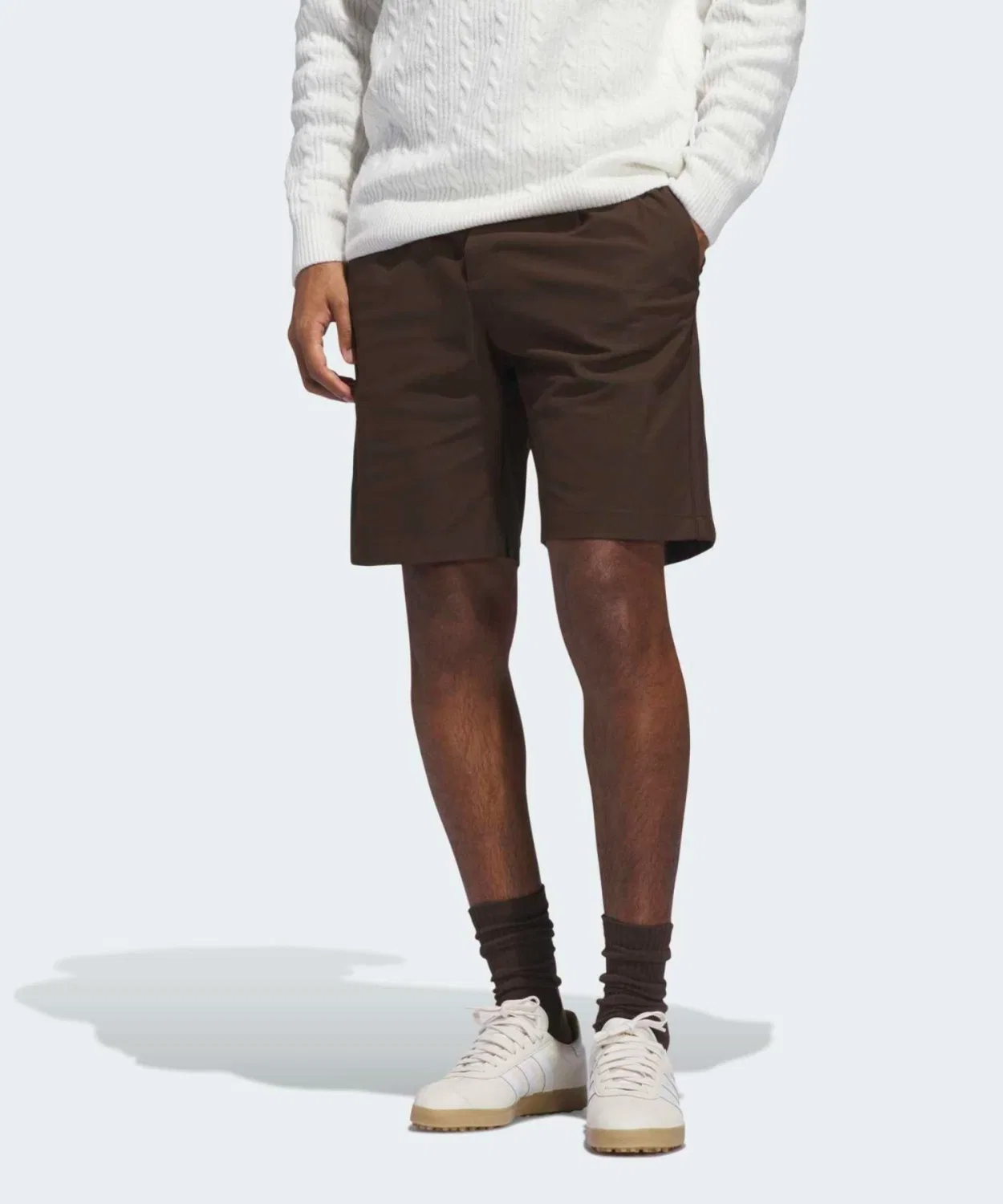 Мужские шорты для гольфа с принтом полосками Twisted Weave Adidas Golf, Dark Brown