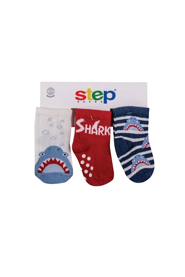 Детские носки для мальчиков с принтом Step, Red