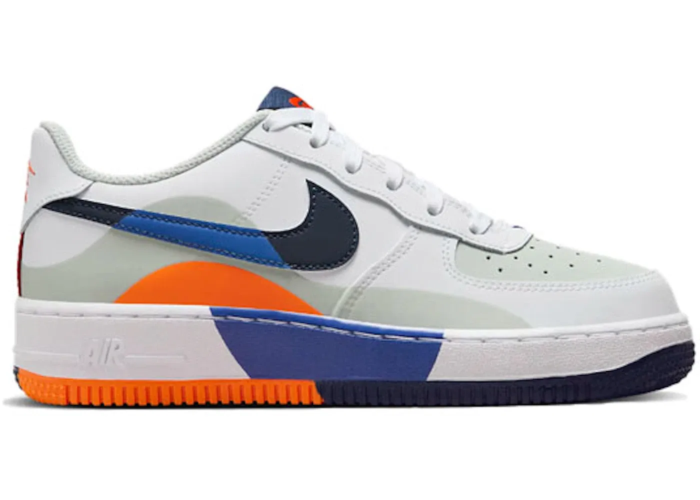 Детские кроссовки Lifestyle Nike Air Force 1 Low LV8 Upside Down (GS), Light Silver/White/Astronomy Blue/Midnight Navy