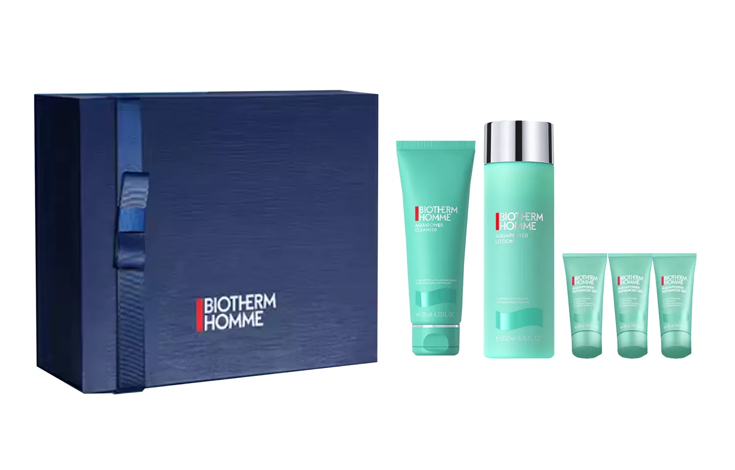 Мужской набор для ухода за кожей BIOTHERM, 125мл+200мл+20мл*3