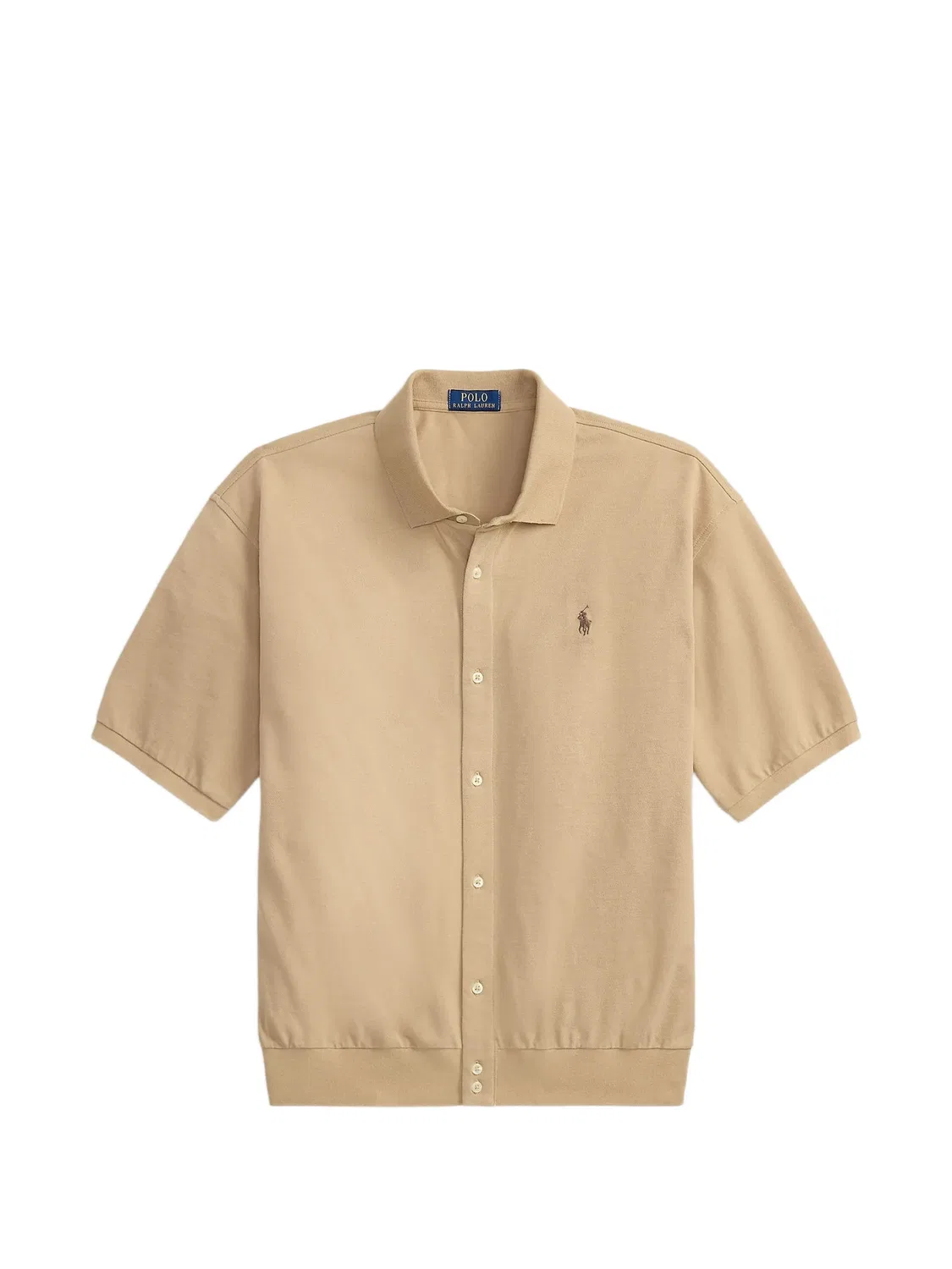 Рубашка с вышитым логотипом Polo Ralph Lauren, нейтральные цвета