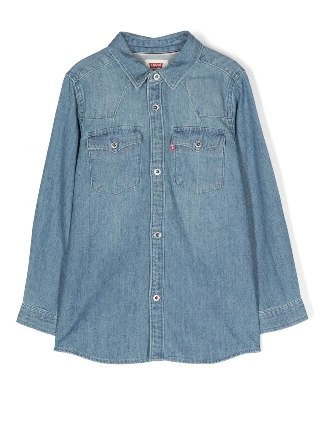 Джинсовая рубашка с накладными карманами Levi's, синий