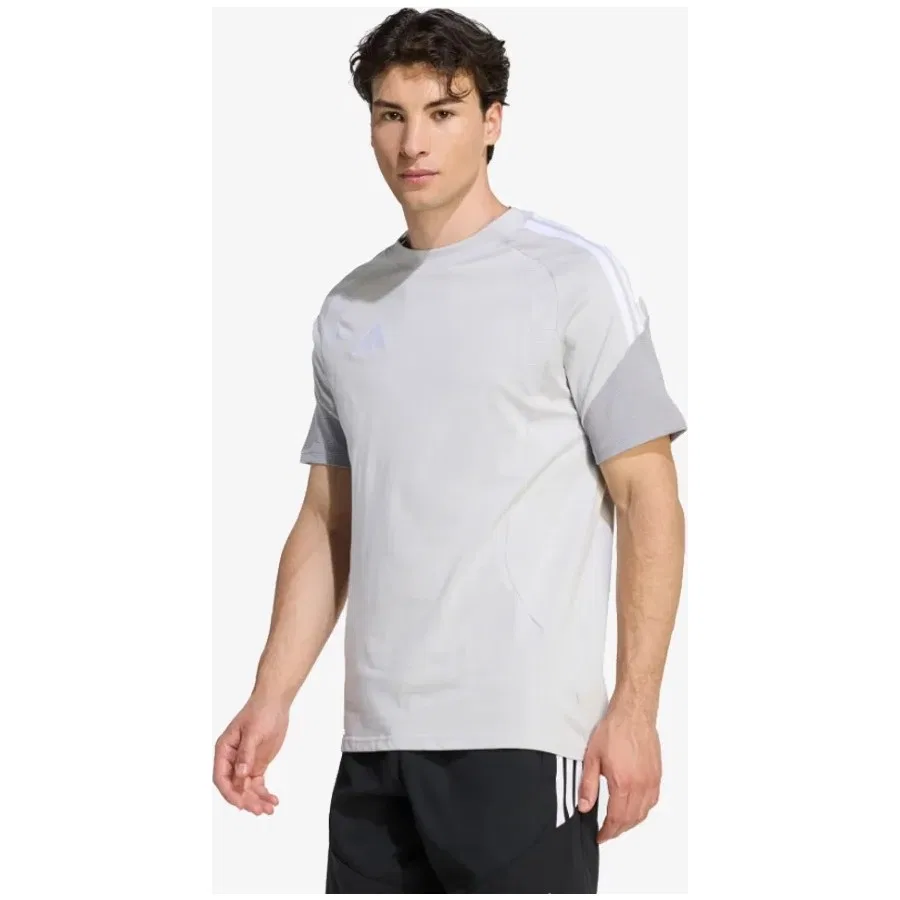 Футболка спортивная с длинным рукавом Tiro 26 Competition Sweat adidas, Серый — фото 2