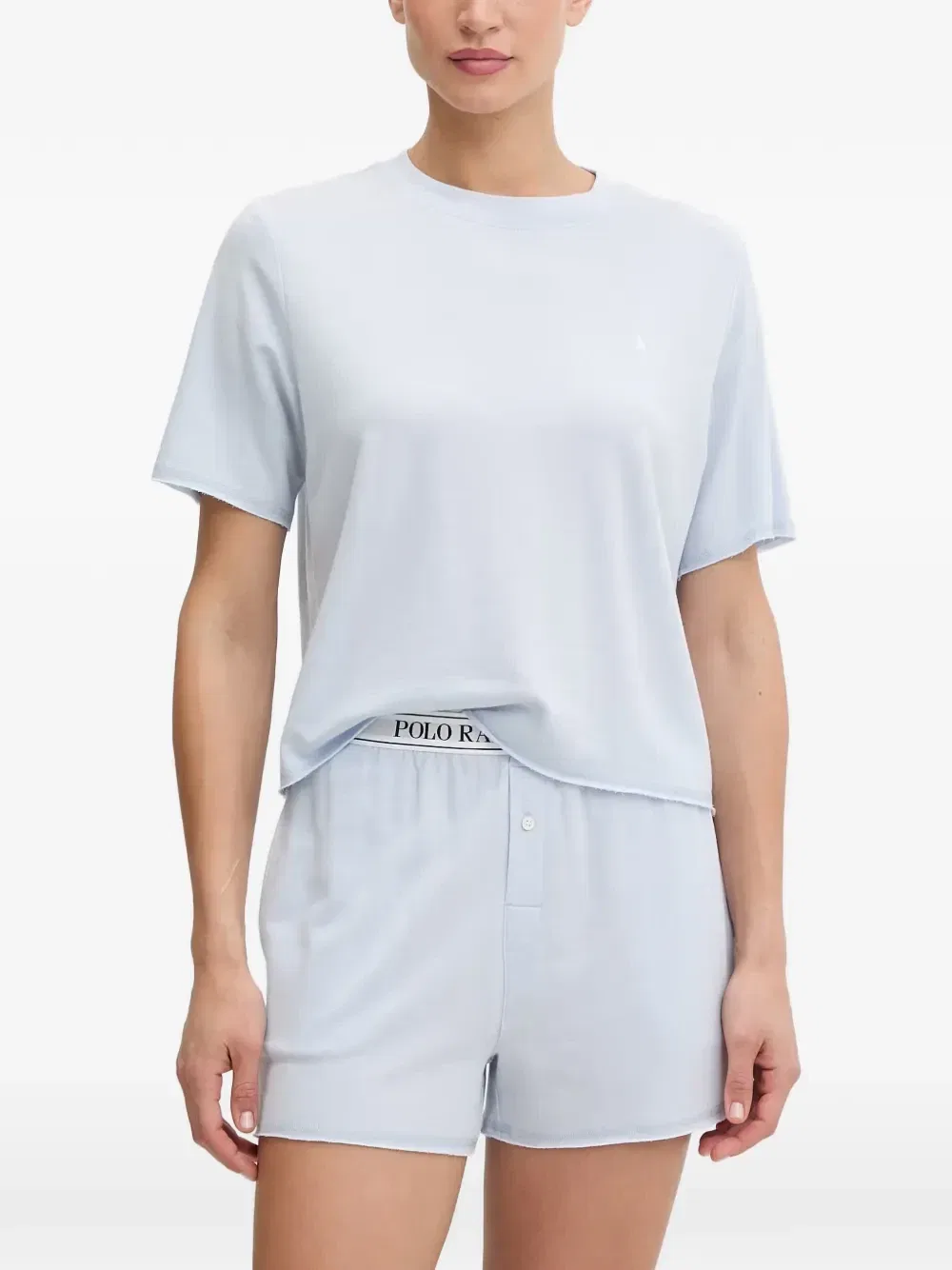 Комплект пижамы Club Terry с поясом с логотипом Polo Ralph Lauren, синий