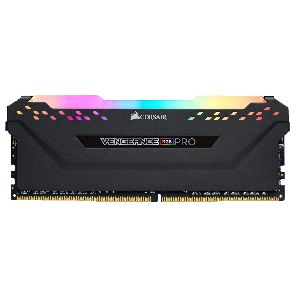 Оперативная память Corsair Vengeance RGB Pro, 8 Гб DDR4 (1x8), 3000 МГц, CL16, CMW8GX4M1D3000C16, черный - фото