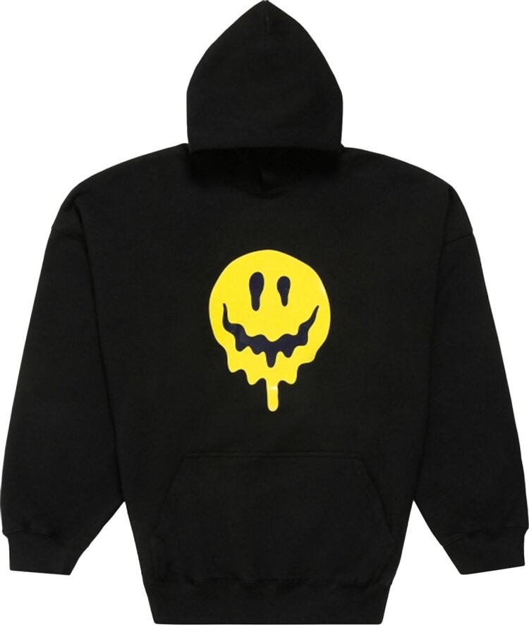 

Худи Balenciaga Smiley Hoodie 'Black/Yellow/White', черный