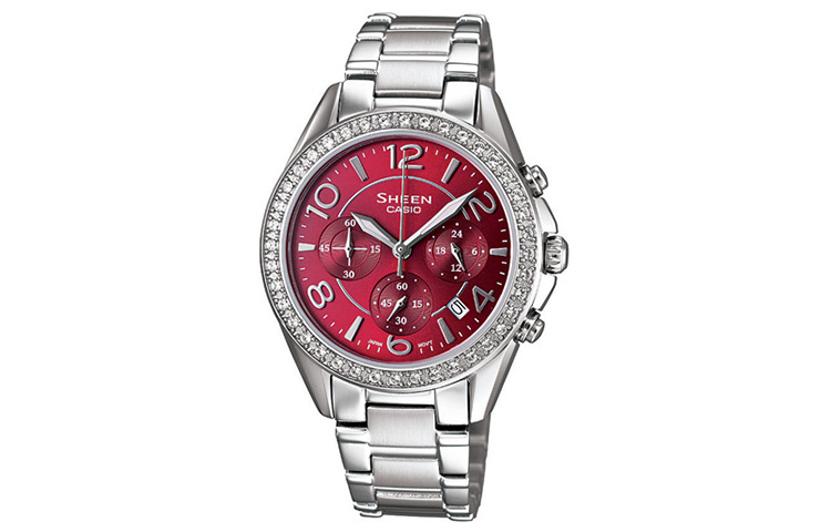 

Женские часы SHEEN красные SHE-5022D-4ADR CASIO