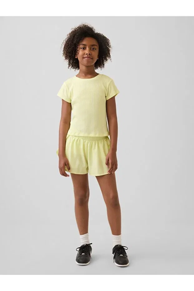 Детские шорты для девочек быстросохнущие с принтом бабочек Gap, Yellow