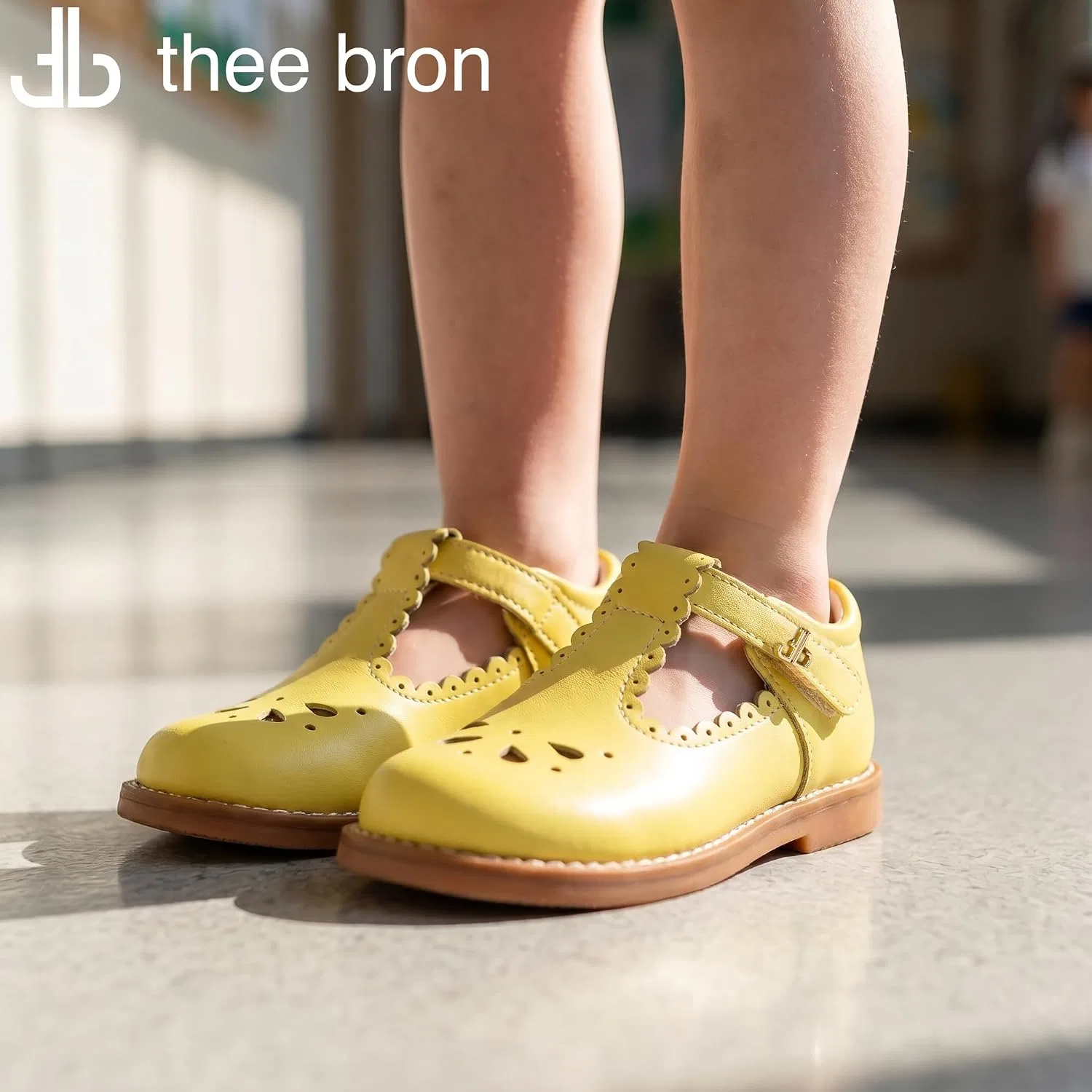 Детские оксфорды для девочек с принтом THEE BRON, Sunbeam Yellow — фото 3