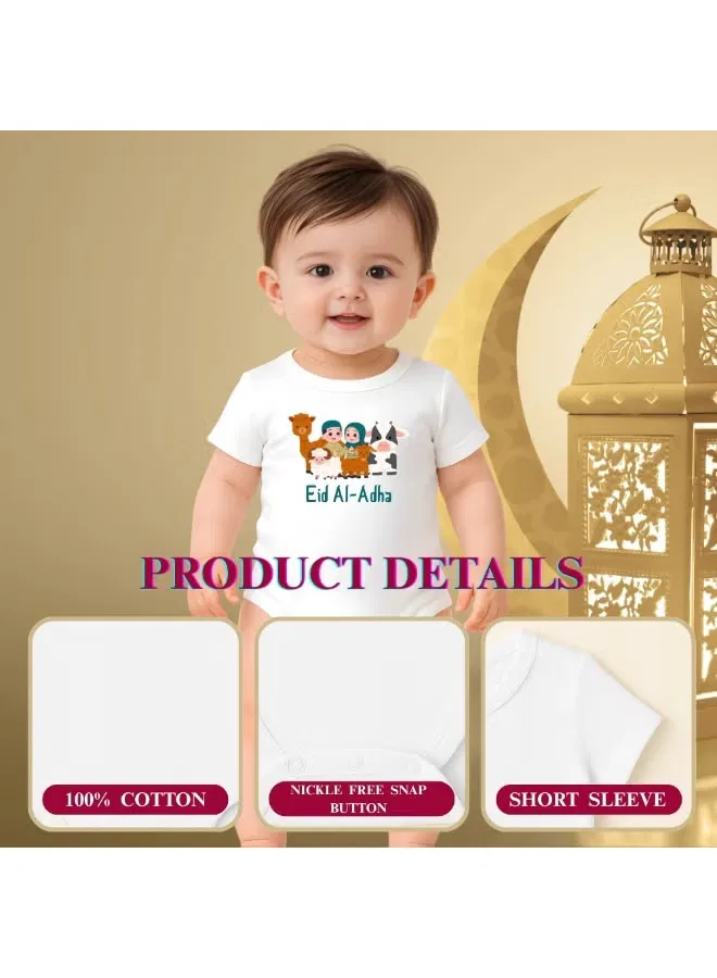 Боди-комбинезон с коротким рукавом с принтом Eid-Al-Adha Mubarak Printshop4Me, дизайн 4 — фото 3