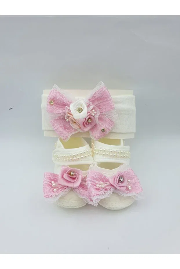 Детские пинетки-балетки хлопковые Özkardeşler Baby, Nude Color