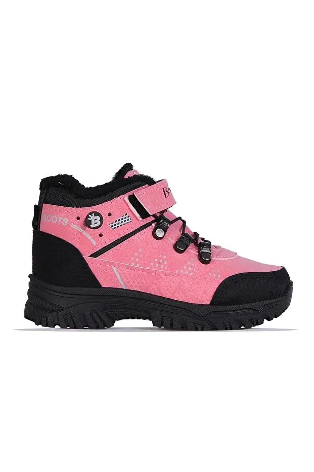 Детские ботинки для девочек на плоской подошве Skuaiter blm-5105 pink thermal fur girl's boots Bolimex, Pink