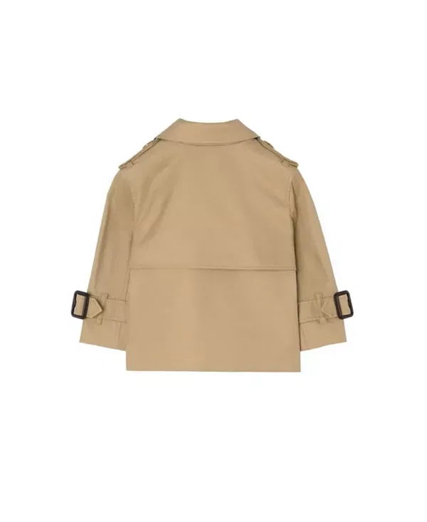Детская куртка для новорожденных хлопковая Burberry, Sand Beige — фото 3