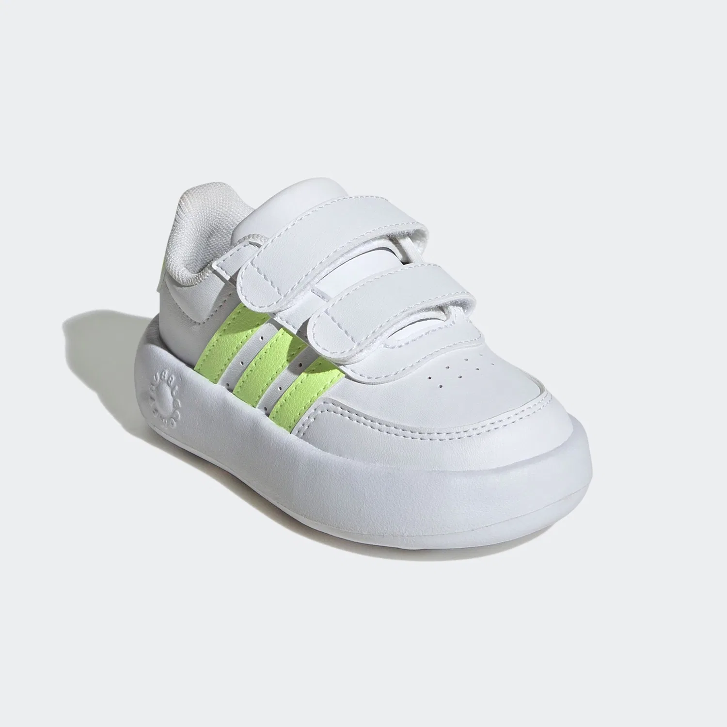 Детские кроссовки на липучке Breaknet 2.0 Adidas Sportswear, Cloud White/Pure Sulfur/Beam Pink