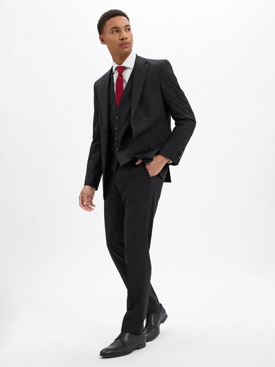 Жилет BOSS Suit Vest 'Jasper' черного цвета — фото 4
