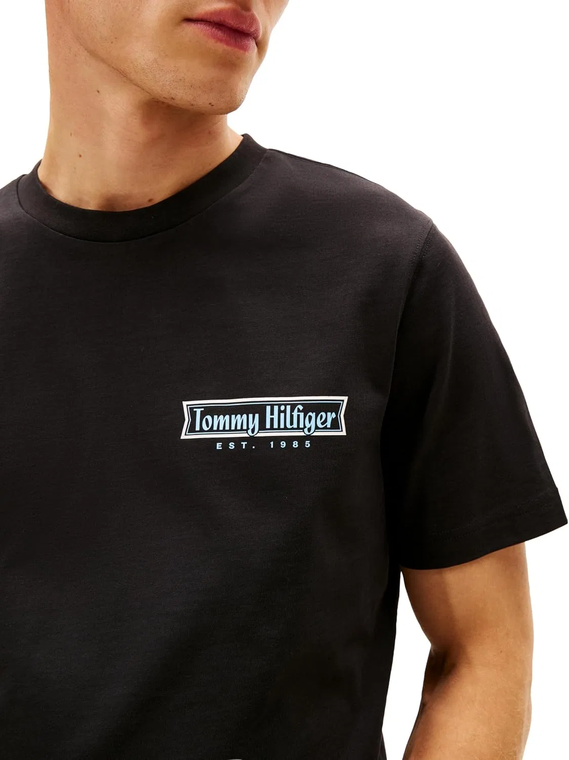 Мужская футболка с графическим принтом Tommy Hilfiger, Black — фото 2