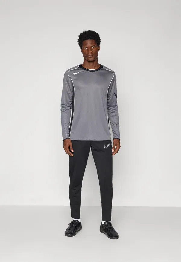 Футболка с длинным рукавом Dri-fit T90 top Nike Performance light graphite, sail, white, белый/черный — фото 2