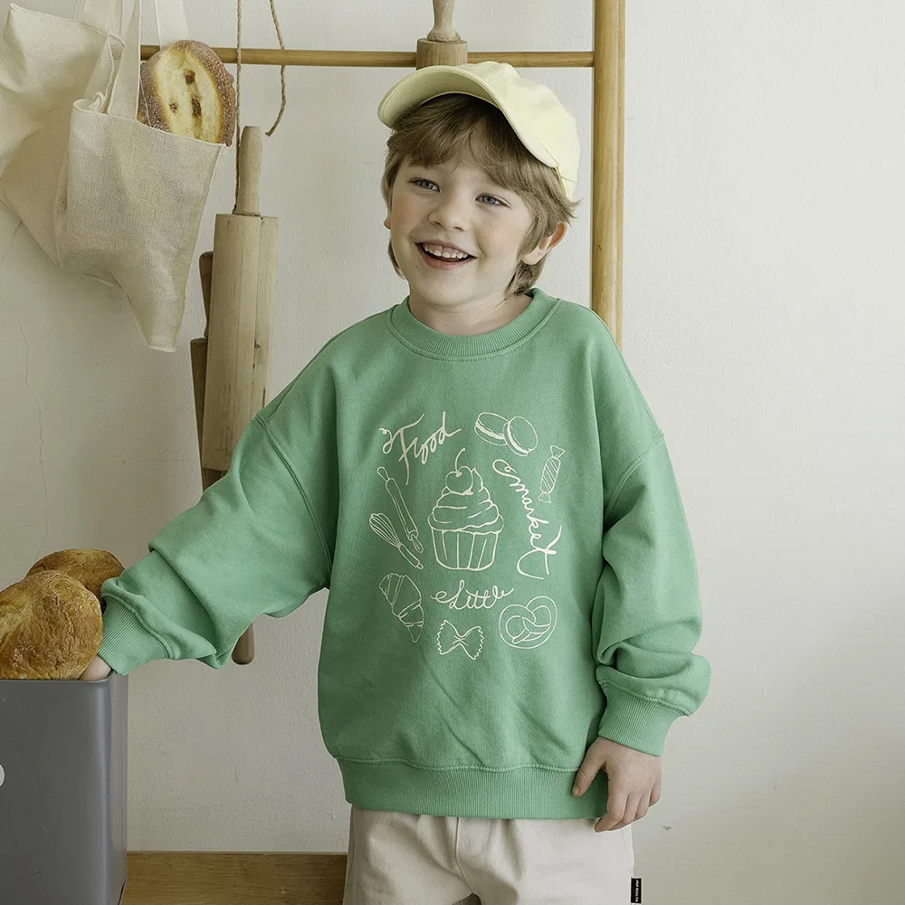 Детский свитшот My Little Star с французским рисунком, зелёный