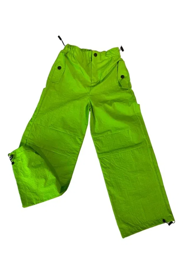 Детские брюки для девочек парашютные Puledro, Pistachio Green