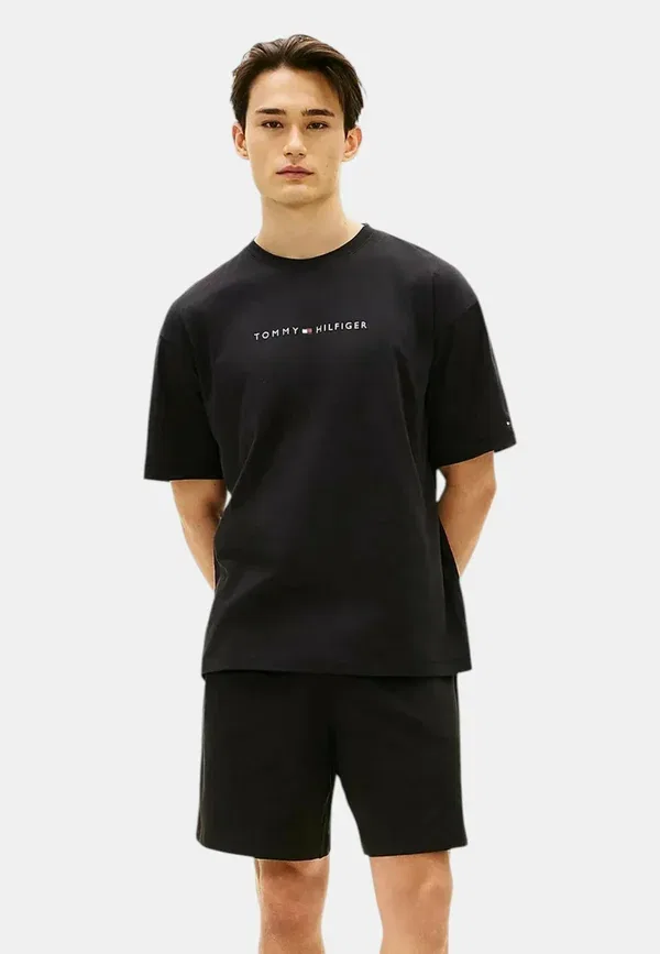 Футболка с принтом Ss logo tee col bds Tommy Hilfiger, черный — фото 4
