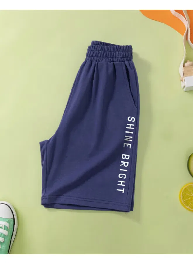 Шорты с принтом букв для мальчиков Jeanswest, королевский синий