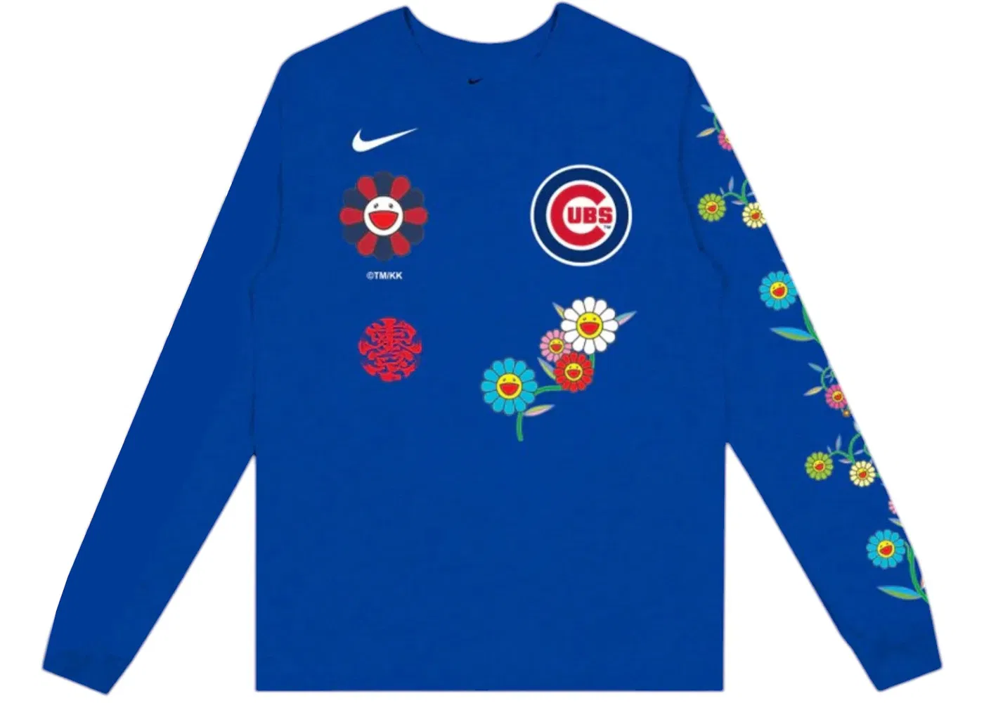 Мужская футболка с длинным рукавом Nike x Takashi Murakami x MLB World Tour Tokyo Series 2025 Cubs, Color Blue