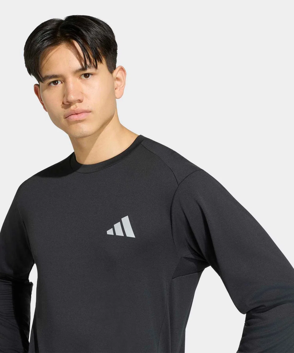 Мужская футболка с длинным рукавомTraining Long Sleeve Carat T-Shirt Adidas, Black — фото 3