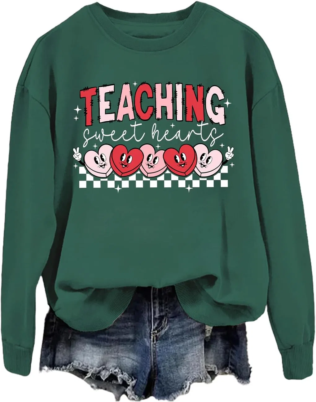 Мужской свитшот с принтом Teaching Sweethearts, зелёный