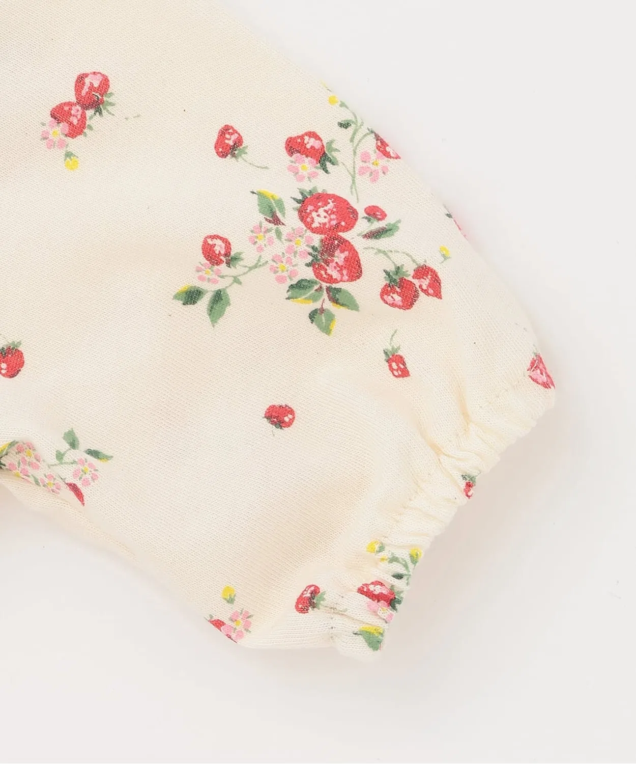 Детский боди-комбинезон с принтом Organic Wild Strawberry sense of wonder, Белый — фото 4