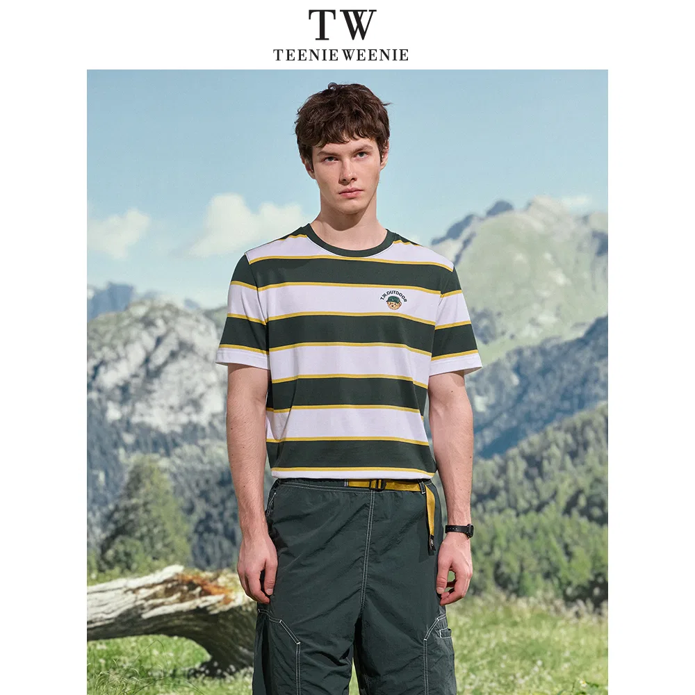 Детская футболка с принтом Teenie Weenie Men, Green — фото 4