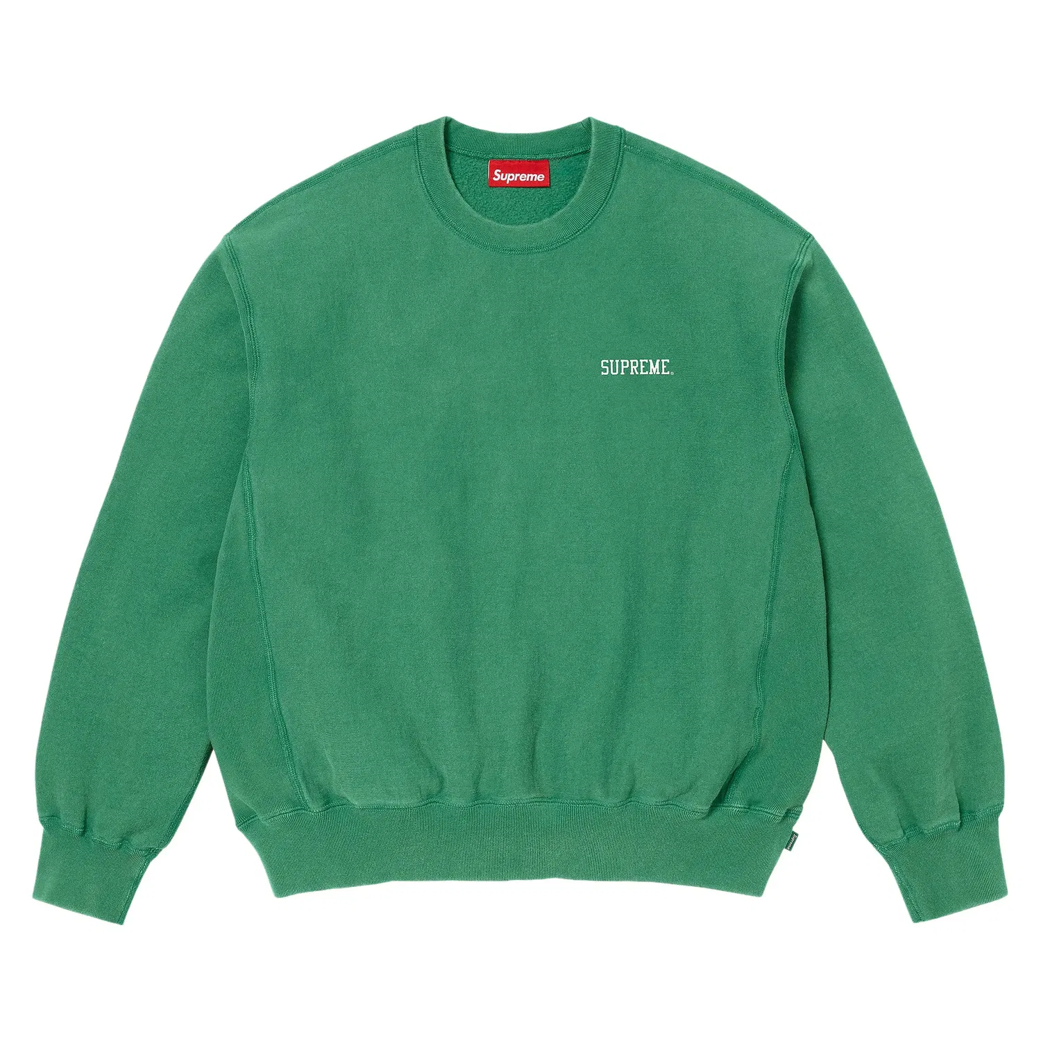 Свитшот Supreme Washed Crewneck, зеленый
