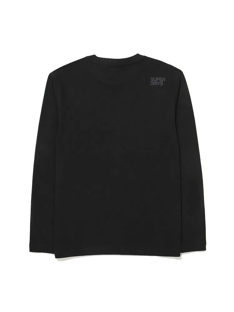 Футболка с длинным рукавом с логотипом SUPERDRY, Black — фото 3