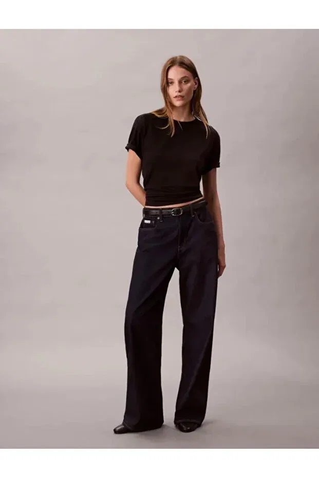 Женская хлопковая футболка Calvin Klein, Black — фото 2